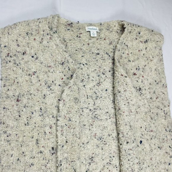 Sundance Open Front Tunic Vest Large Boucle Knit Made in Italy Coastals Secrets - Picture 8 of 12